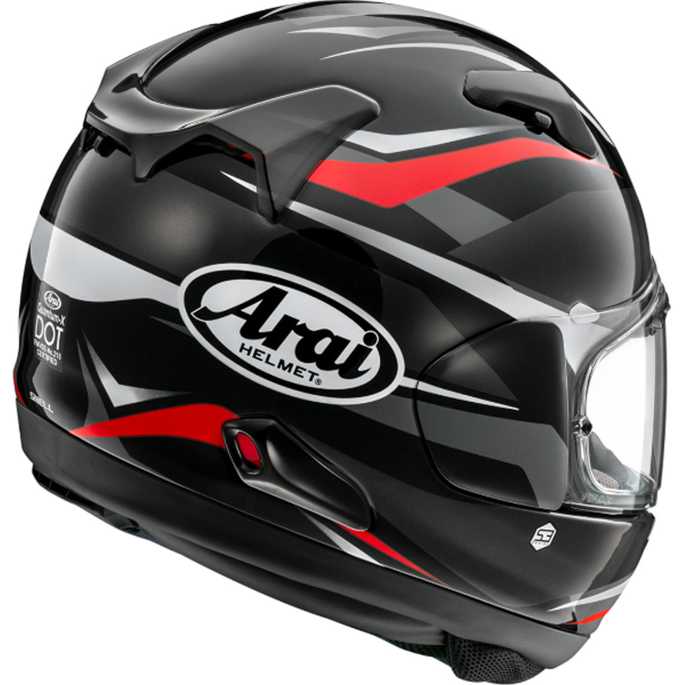 Arai Quantum-X Ray Helmet Black - Rear Side View