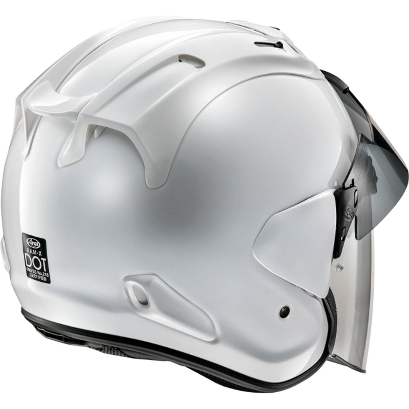 Arai Ram-X Solid Helmet Diamond White - Rear Side View