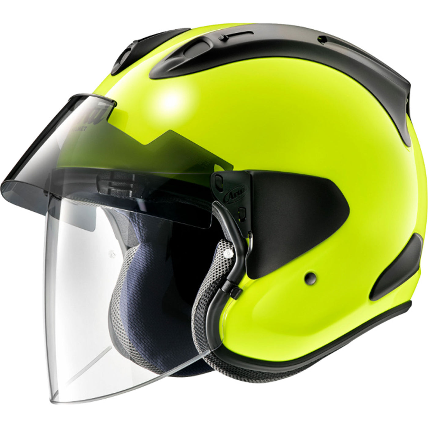 Arai Ram-X Solid Helmet Yellow Fluorescent - Side View