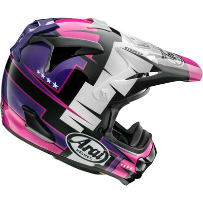 Arai VX-Pro4 Battle Helmet Purple - Rear Side View