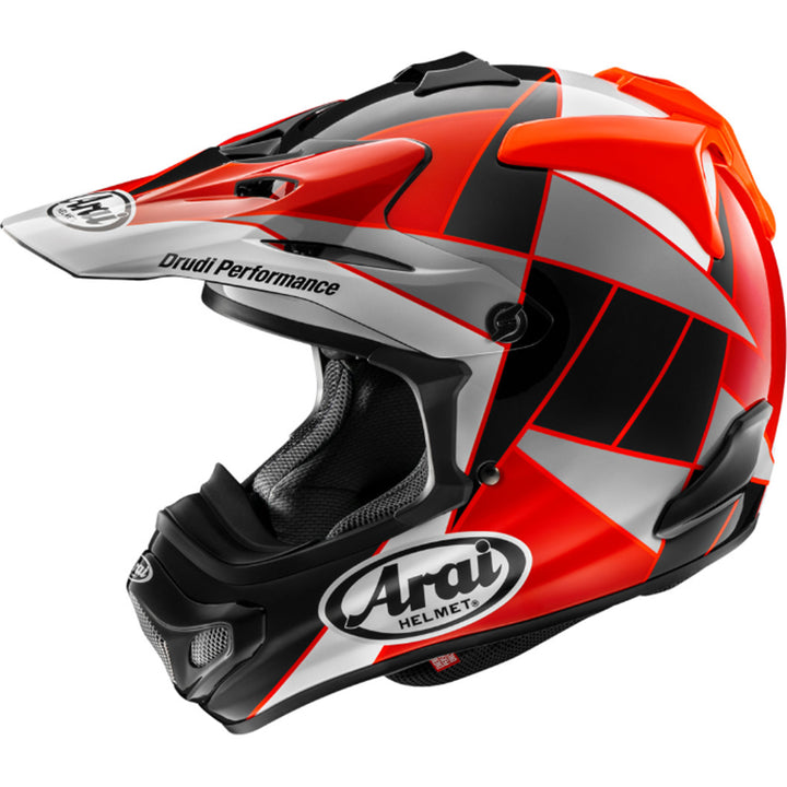Arai VX-Pro4 Fragment Helmet Red - Front Side View