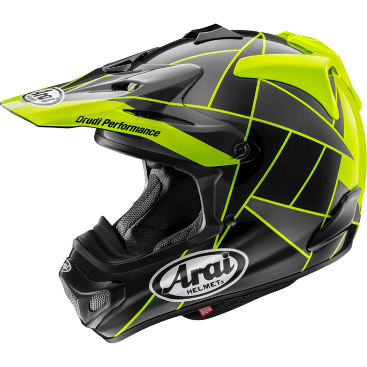 Arai VX-Pro4 Fragment Helmet Yellow - Front Side View