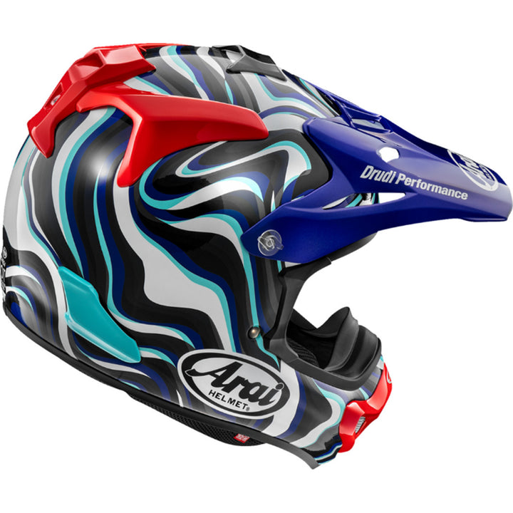Arai VX-Pro4 Stream Helmet Blue - Rear Side View