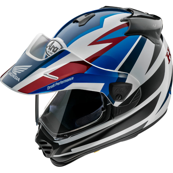 Arai XD-5 Honda Africa Twin Helmet Blue - Front Side View