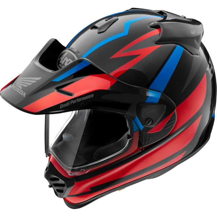 Arai XD-5 Honda Africa Twin Helmet Red - Front Side View