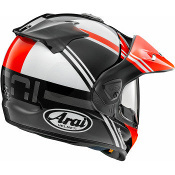 Arai XD-5 Cosmic Helmet Red - Rear Side View