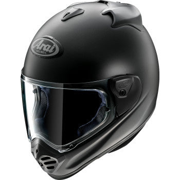 Arai XD-5 Solid Helmet Black Frost - Front Side View without Visor