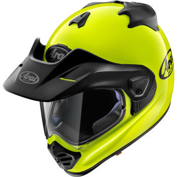 Arai XD-5 Solid Helmet Fluorescent Yellow - Front Side View