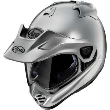 Arai XD-5 Solid Helmet Aluminum Silver - Front Side View