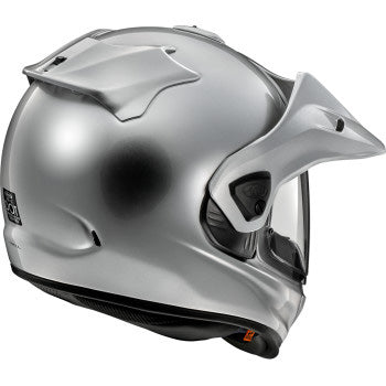 Arai XD-5 Solid Helmet Aluminum Silver - Rear Side View