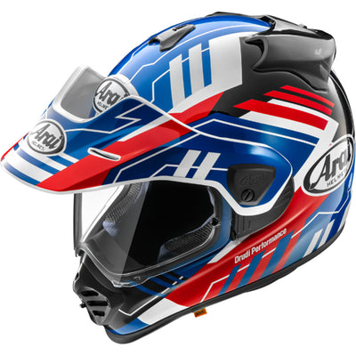 Arai XD-5 Trail Helmet Blue - Front Side View