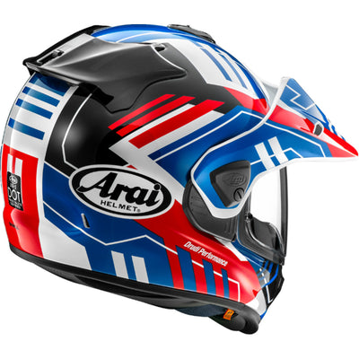 Arai XD-5 Trail Helmet Blue - Rear Side View