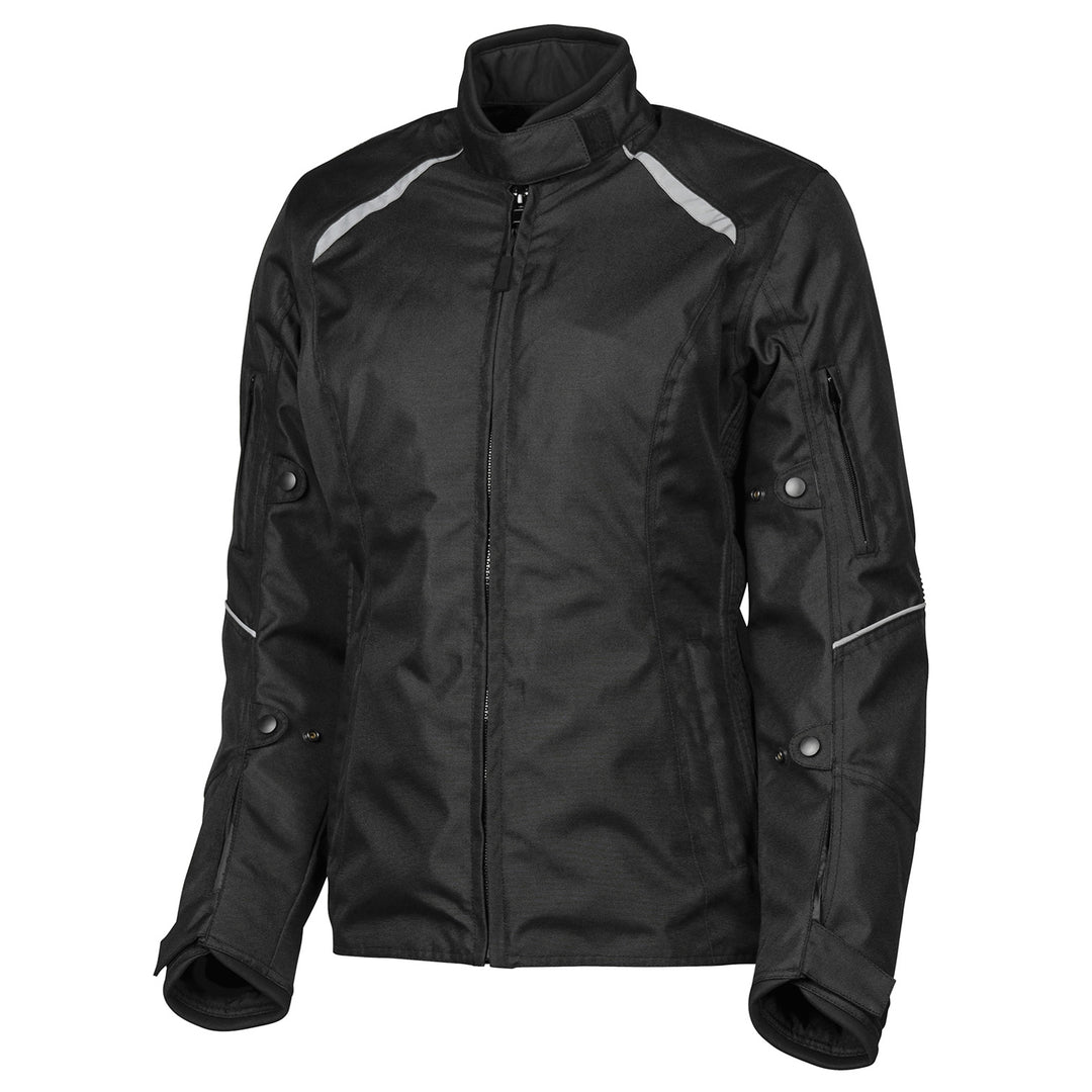Noru Women's Arashi Waterproof Jacket Black - Front View