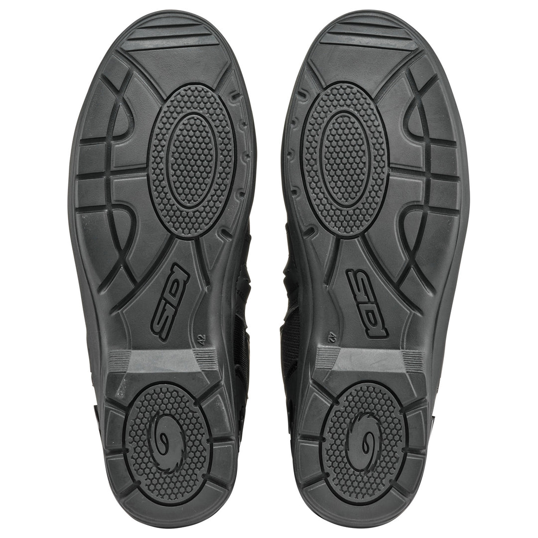 Sidi Aria Gore Boots Black/Black - Sole View of Pair