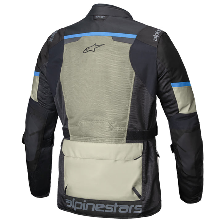 Alpinestars Andes Air Drystar Jacket Black/Laurel Gray/Bright Blue - Rear View