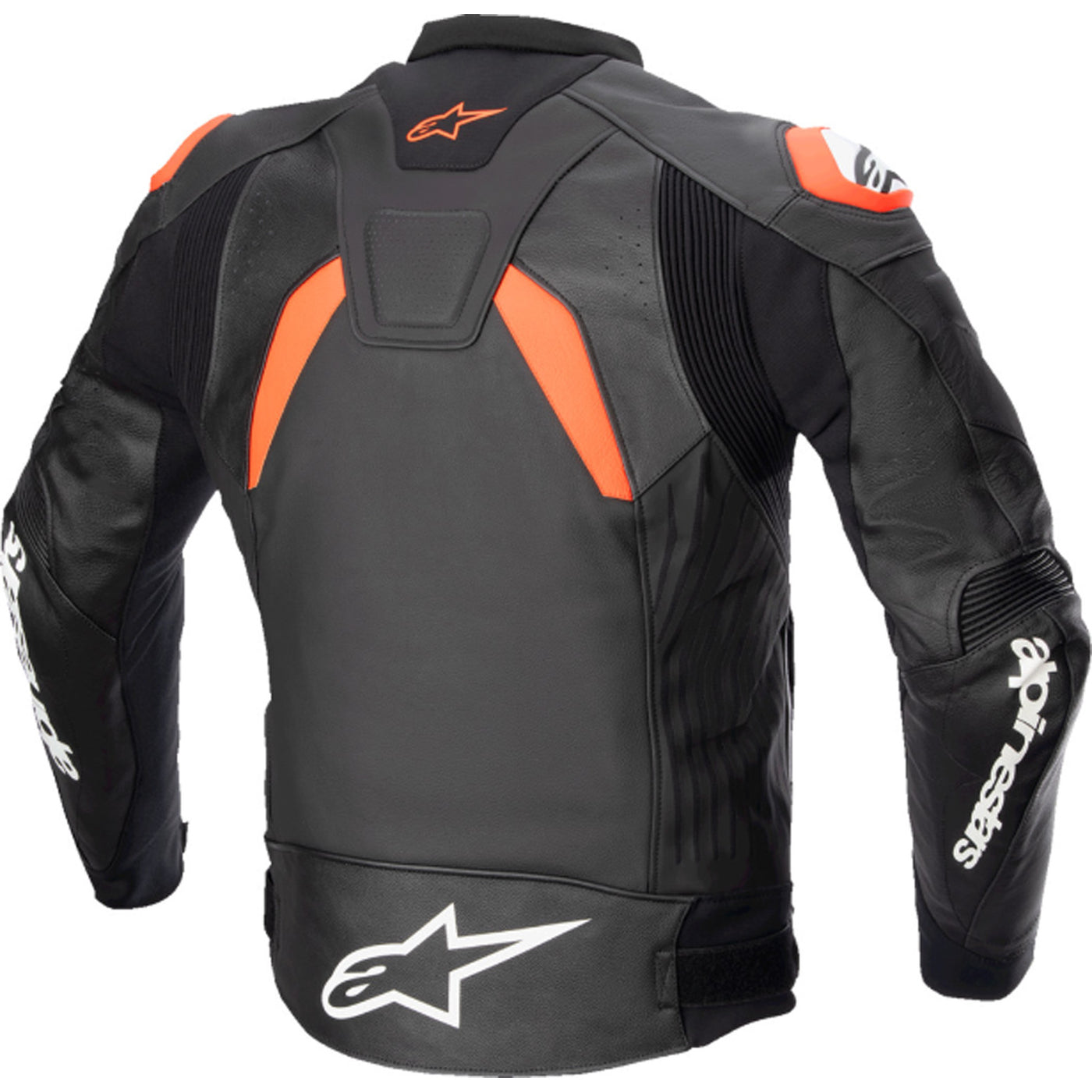 Alpinestars GP Plus R V4 Leather Jacket Black/Red Fluo/White - Rear View