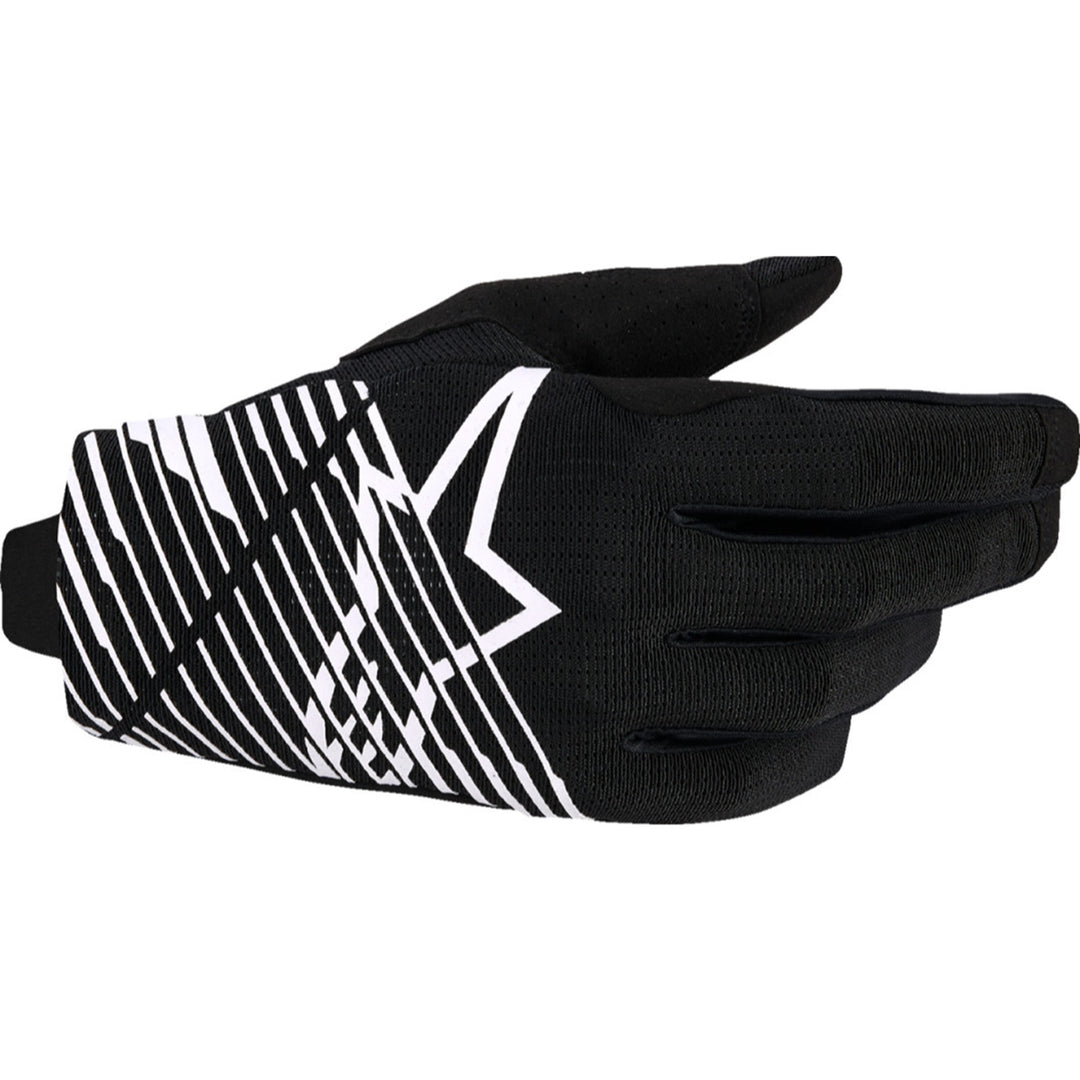 Alpinestars Radar Pro MX Gloves Black/White - Back of Hand View