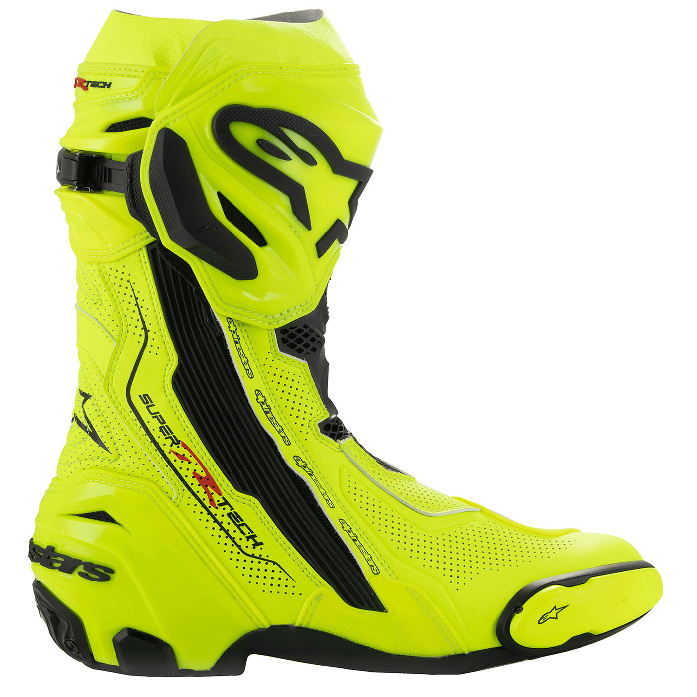 Alpinestars Supertech R v2 Vented Boot Yellow Fluo/Black - Outer Side View