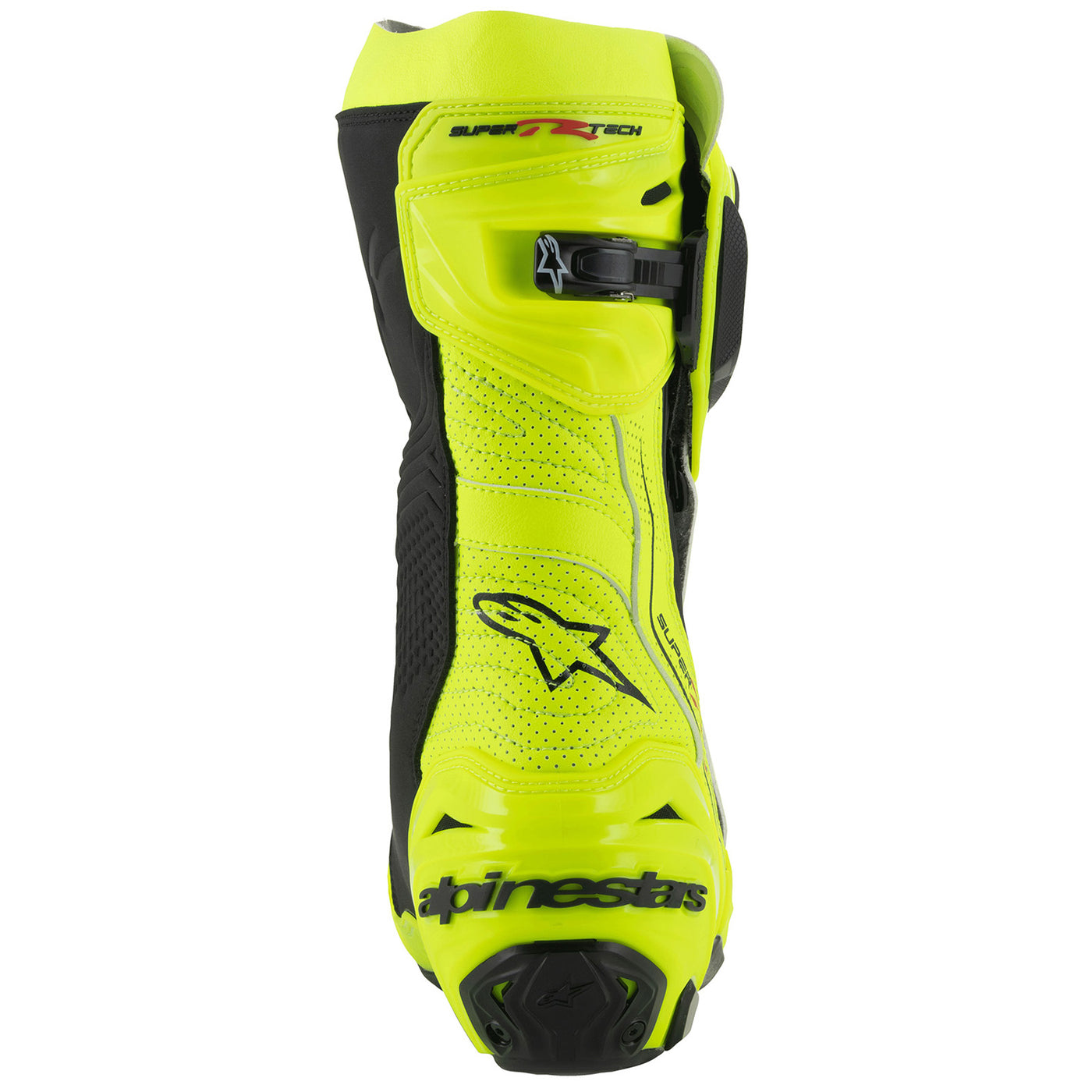 Alpinestars Supertech R v2 Vented Boot Yellow Fluo/Black - Rear View