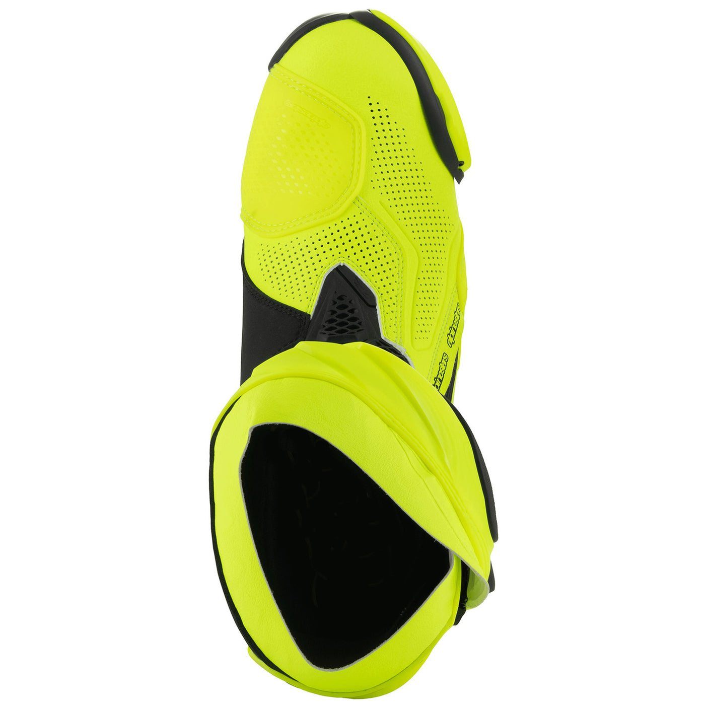 Alpinestars Supertech R v2 Vented Boot Yellow Fluo/Black - Top Down View