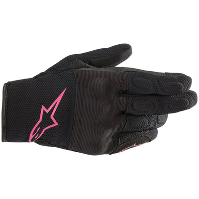 Alpinestars Stella S-Max Gloves Black/Pink - Back of Hand View