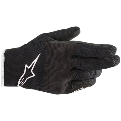 Alpinestars Stella S-Max Gloves Black/White - Back of Hand View