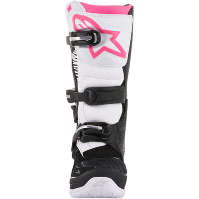 Alpinestars Stella Tech 3 MX Boots Black/White/Pink - Front View