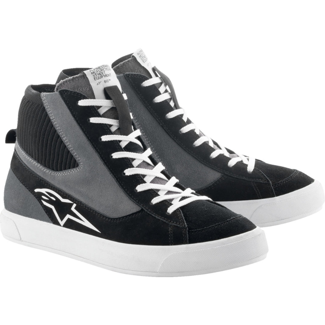 Alpinestars Stated Shoes Black/Gray/White - Front Side View of Pair