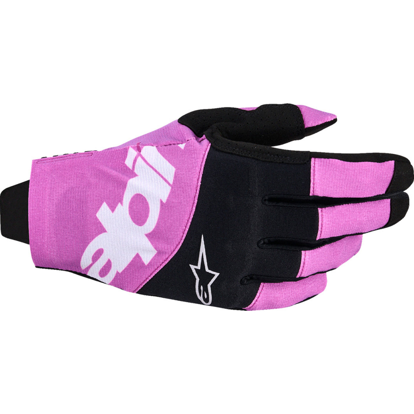 Alpinestars Techstar MX Gloves Black/Light Gray/Purple - Back of Hand View
