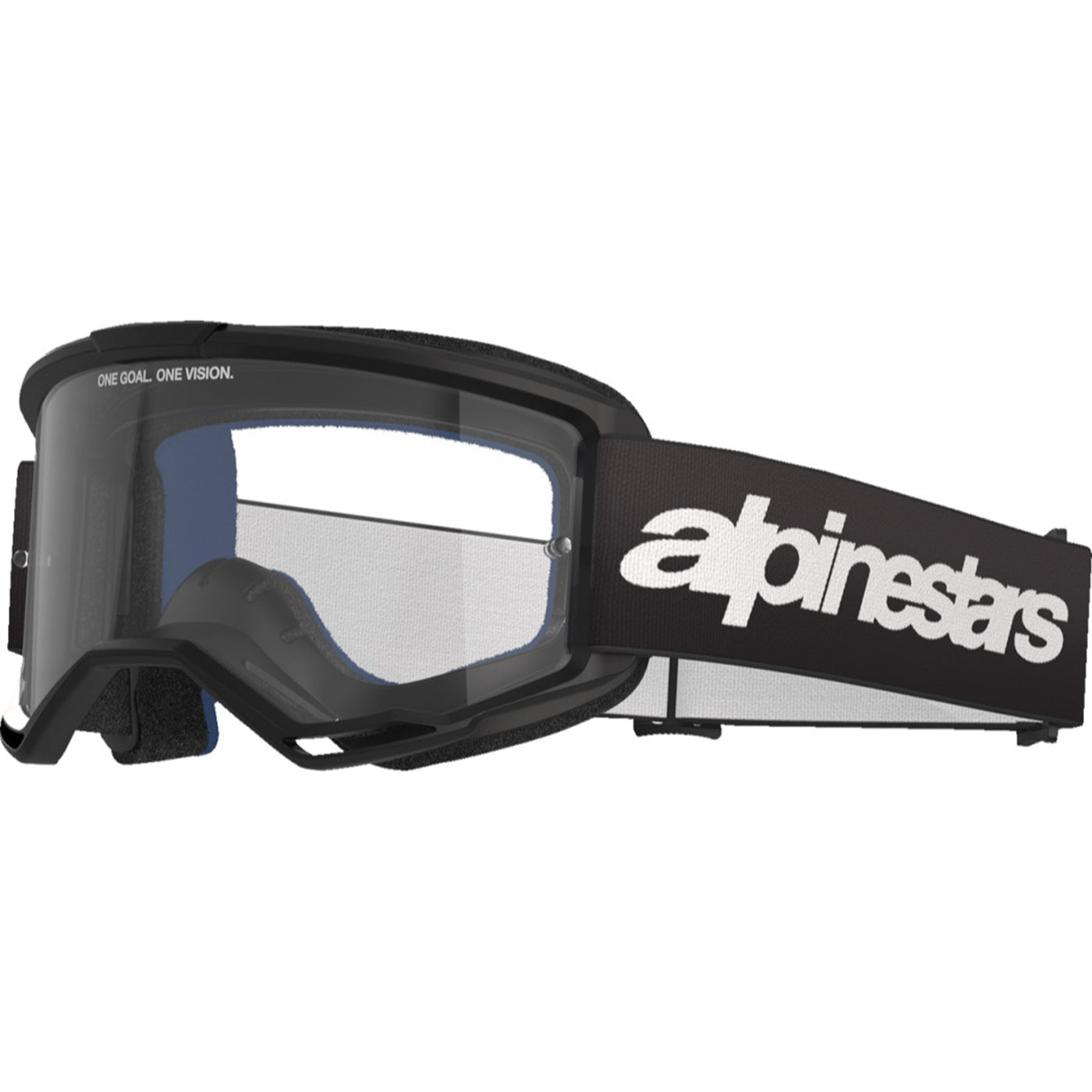 Alpinestars Vision 3 Wordmark Goggle - Clear - Front Side View