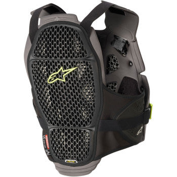 Alpinestars A-4 Max Chest Guard Black/Anthracite/Yellow Fluo - Rear Side View