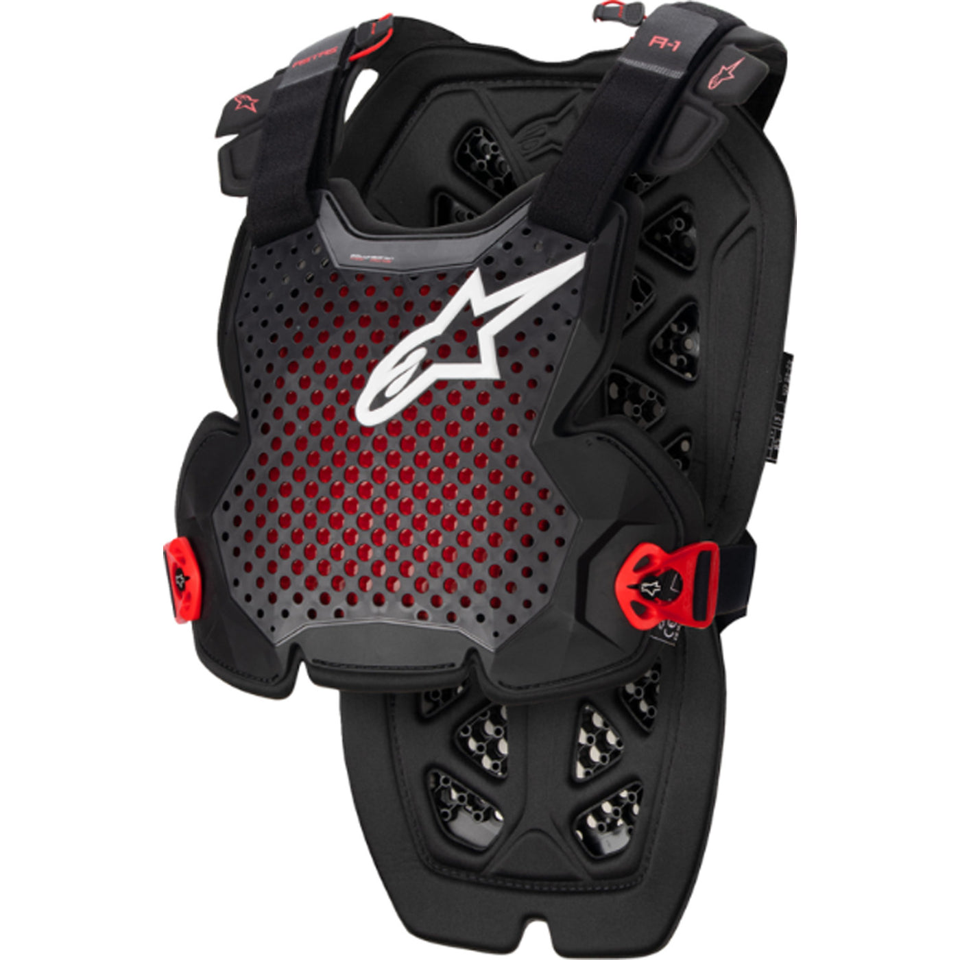 Alpinestars A-1 Pro Chest Guard Anthracite/Black/Red - Front View