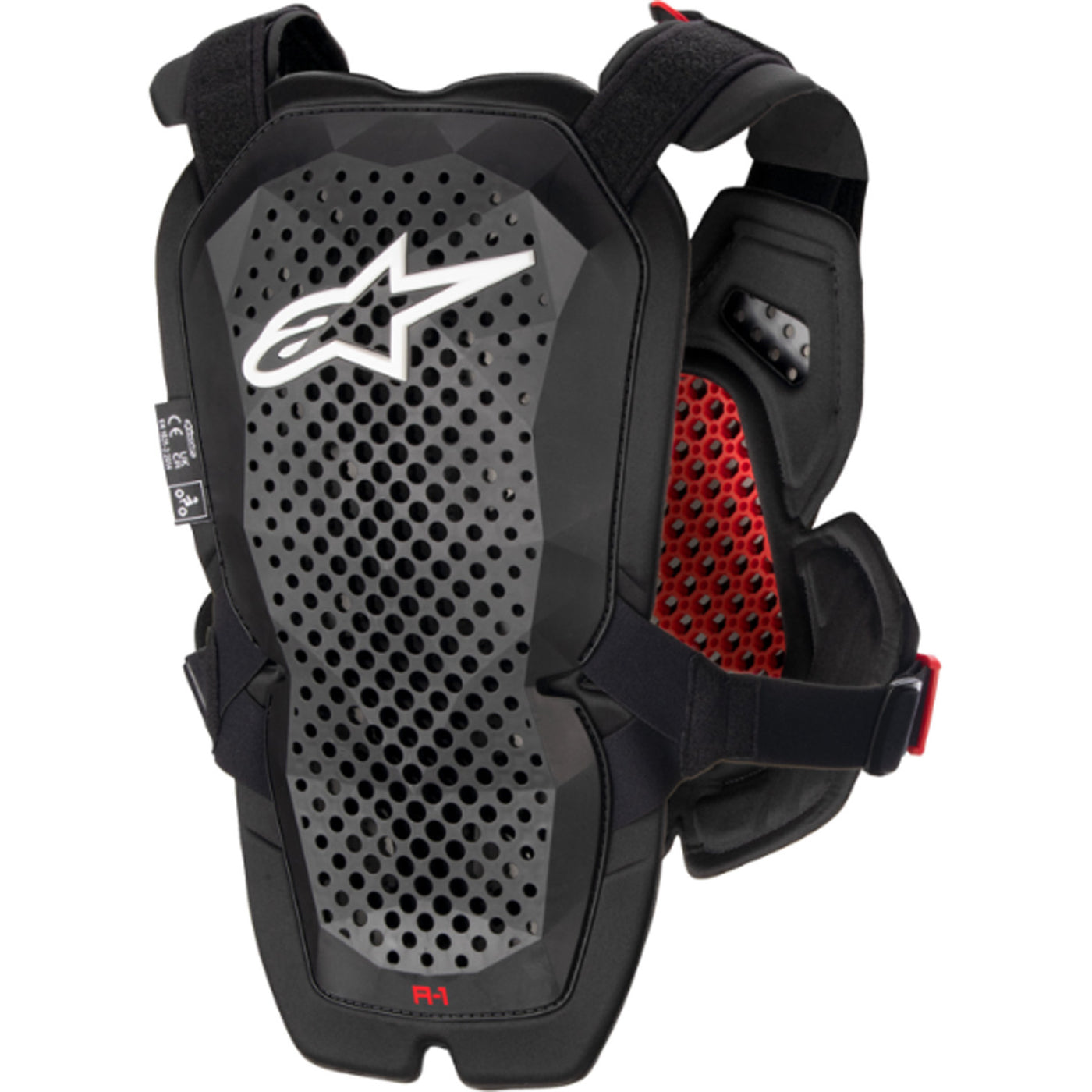 Alpinestars A-1 Pro Chest Guard Anthracite/Black/Red - Rear View