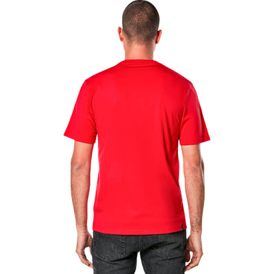 Alpinestars Ageless 2.0 CSF T-Shirt Red/White - Rear View of Model Wearing Shirt