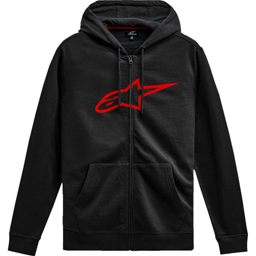 Alpinestars Ageless V3 Zip Hoodie Black/Red - Front View