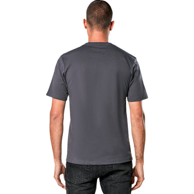 Alpinestars Always 2.0 CSF T-Shirt Charcoal/Black/Blue - Rear View of Model Wearing Shirt