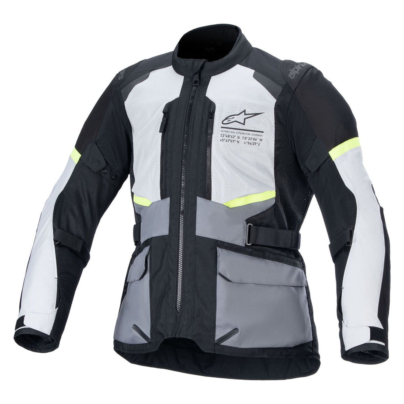 Alpinestars Andes Air Drystar Jacket Ice Gray/Dark Gray/Black - Front View