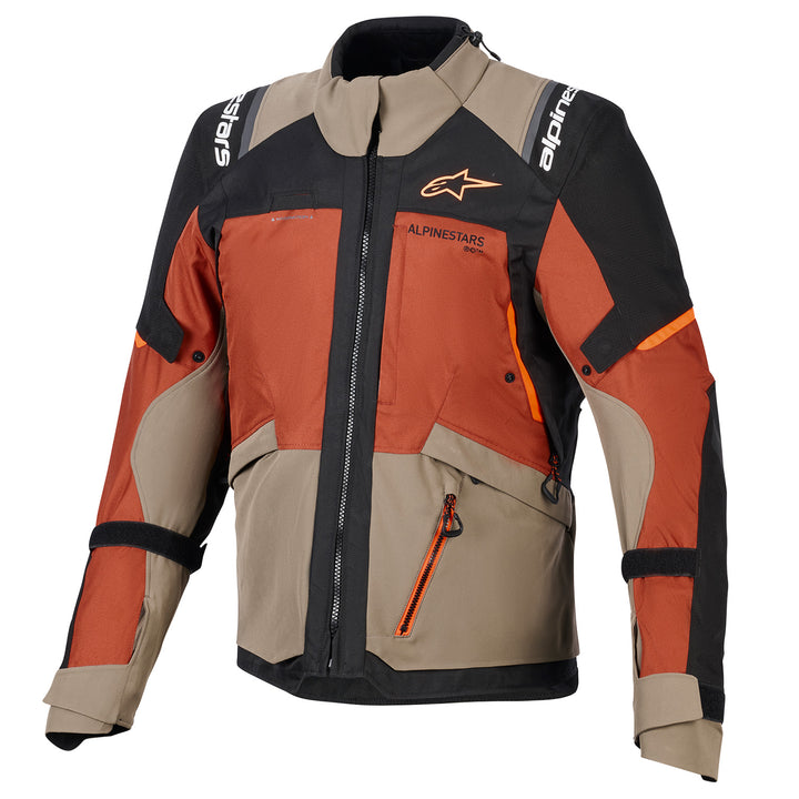 Alpinestars Andes V4 Drystar Jacket Walnut Rust/Black - Front View