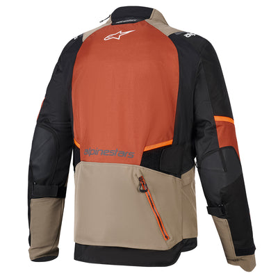 Alpinestars Andes V4 Drystar Jacket Walnut Rust/Black - Rear View