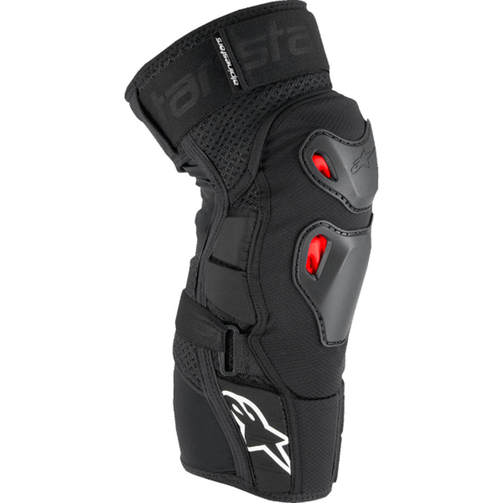 Alpinestars Bionic Pro Plasma Knee Protectors Black/Red/White - Front Side View
