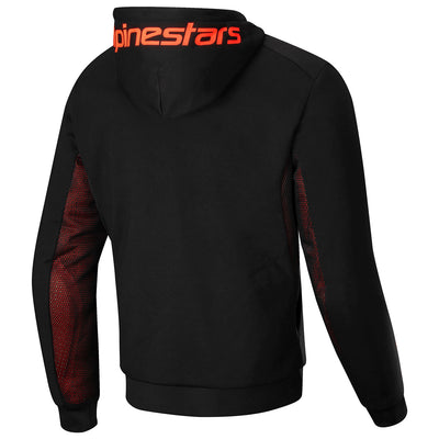 Alpinestars Chrome Air Sport Hoodie Black/Red Fluo - Rear View