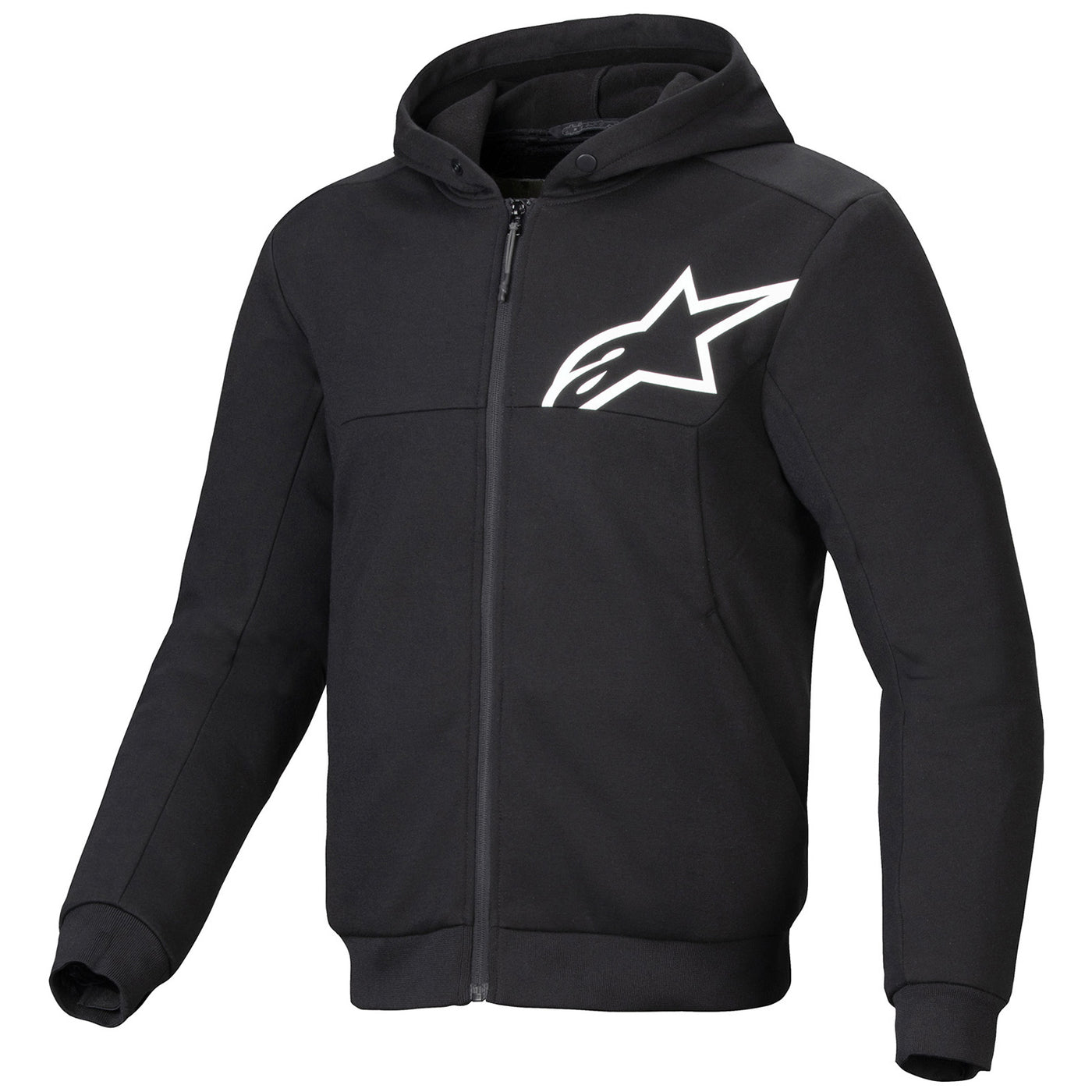 Alpinestars Chrome V2 Sport Hoodie Black/White - Front View