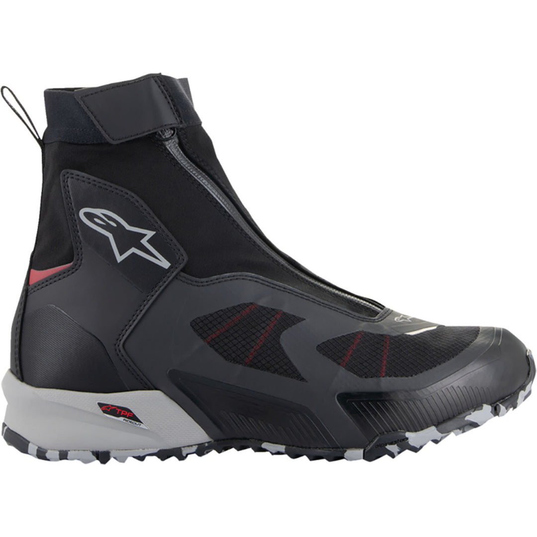 Alpinestars CR-8 Gore-Tex Shoes Black/Grey/Red - Outer Side View