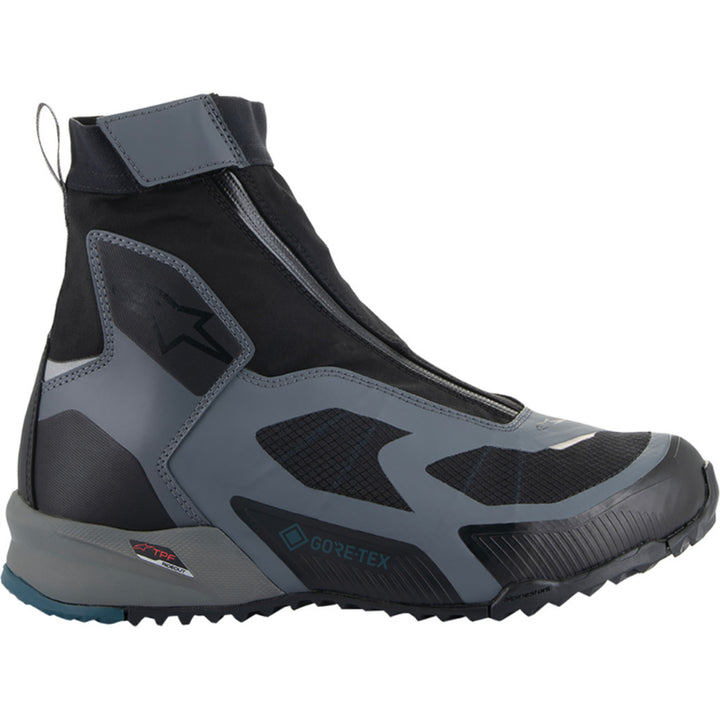 Alpinestars CR-8 Gore-Tex Shoes Black/Grey/Blue - Outer Side View