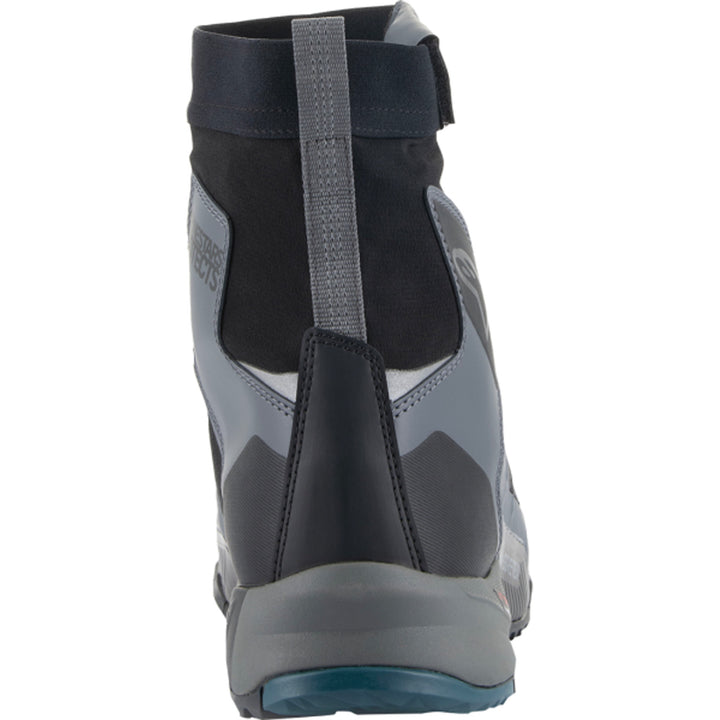 Alpinestars CR-8 Gore-Tex Shoes Black/Grey/Blue - Rear View