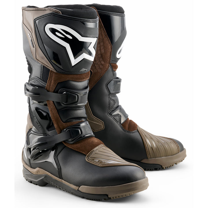 Alpinestars Corozal V2 Adventure Drystar Boots Brown/Black - Front Side View of Pair