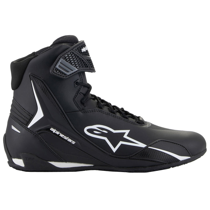 Alpinestars Faster-4 Riding Shoes Black/White - Outer Side View