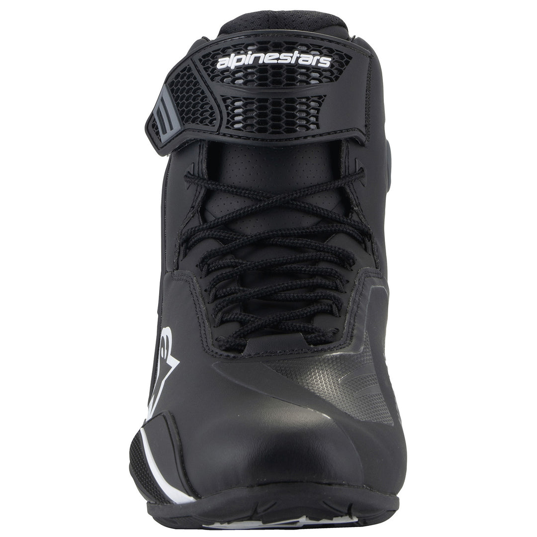 Alpinestars Faster-4 Riding Shoes Black/White - Front View