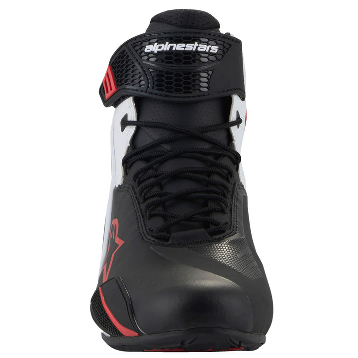 Alpinestars Faster-4 Riding Shoes Black/White/Red - Front View
