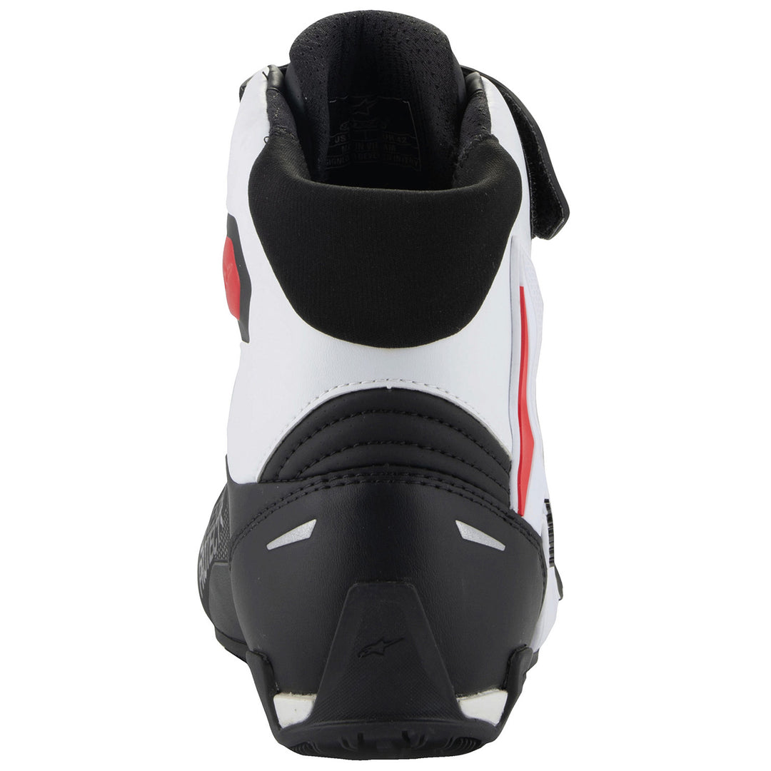 Alpinestars Faster-4 Riding Shoes Black/White/Red - Rear View